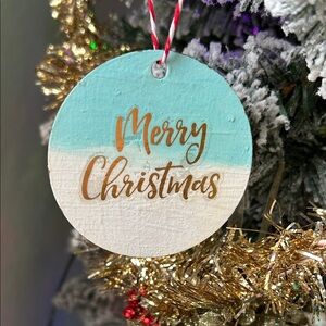 Handpainted Wood Christmas Ornament
